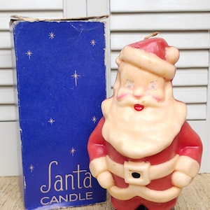 Vintage Gurley Santa Candle - Giant Gurley Santa Candle - Giant Santa Candle - 8&quot;