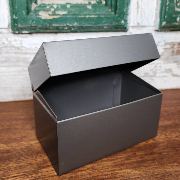 Metal Recipe Box Etsy