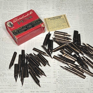 2 Vintage Esterbrook & Co #819 School Pen Fountain Pen Nib - Esterbrook 819 Nib - Esterbrook Fountain Pen Nib - Dip Pen Nib - Circa 1940s