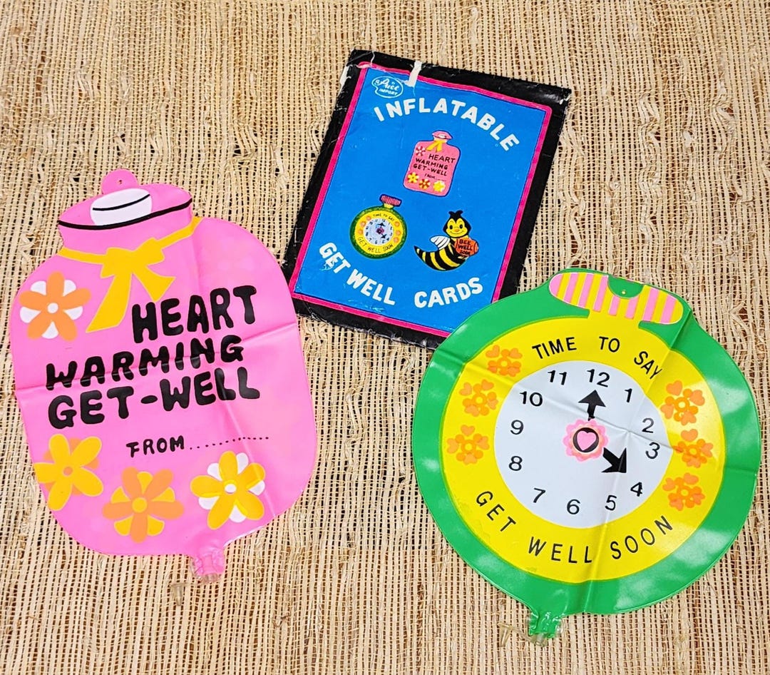 Inflatable Color Card Vintage Inflatable Cards: Get Well Novelty Cards, Price Imports - Etsy