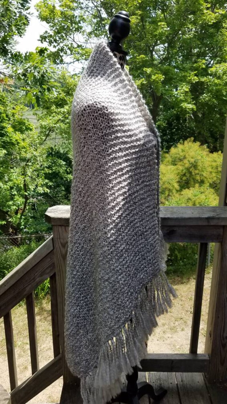 Lion Brand Homespun Knit Prayer Shawl Lap Blanket Personal Etsy