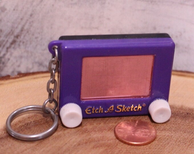 Vintage Etch A Sketch Key Chain by Basic Fun Inc 1994, WORKS, as Is Etsy