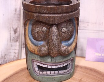 Vintage Tiki Mug,Tiki Bar Headhunter, Planter, As Is