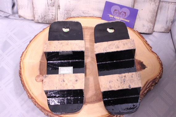 Vintage Black Lacquer Geta, Japanese Wooden Shoes… - image 7