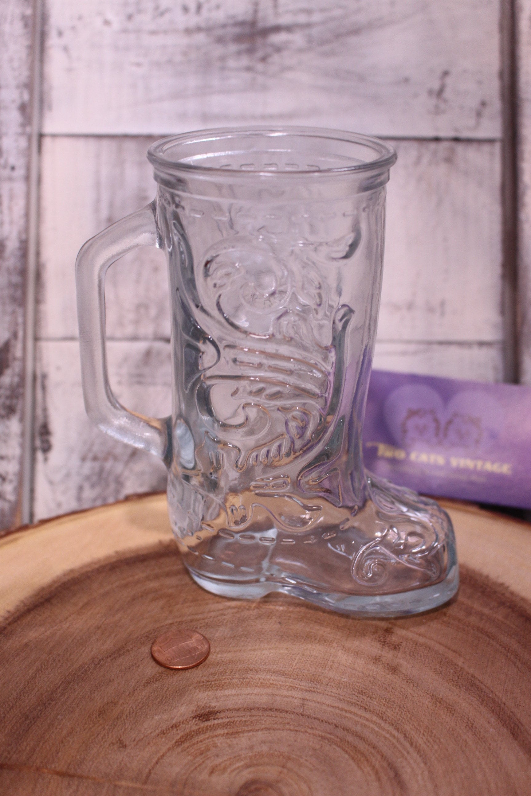 12.5 oz Anchor Hocking Boot Beer Mug - Laser engraved with your