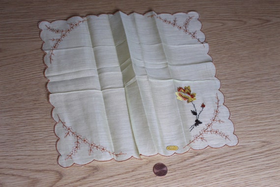 Beautiful Vintage Flowered Handkerchiefs, Four, B… - image 5