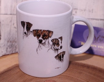 Vintage Jack Russell Terrier Mug, Coffee and Tea, As Is