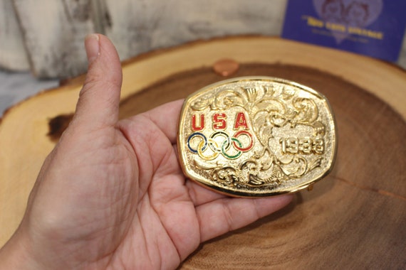 Vintage United States Olympic Belt Buckle, US Oly… - image 3