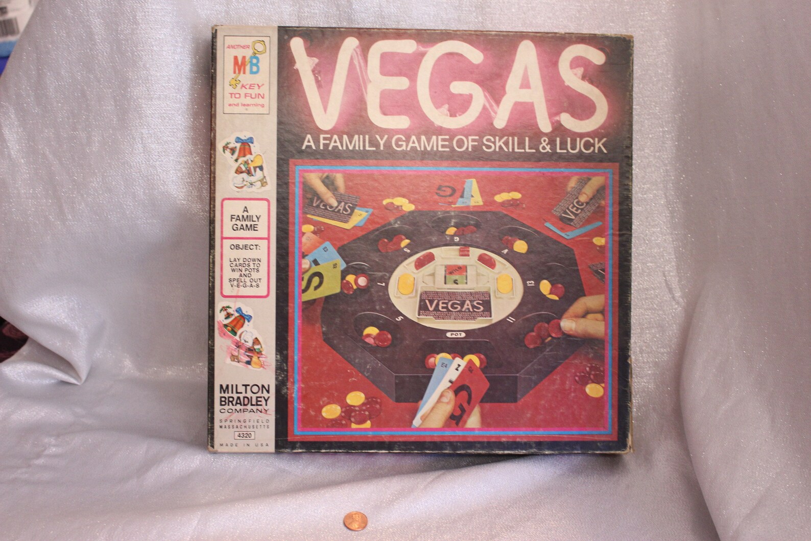 Vintage 1970s Vegas Card Game A Family Game Milton Bradley Etsy