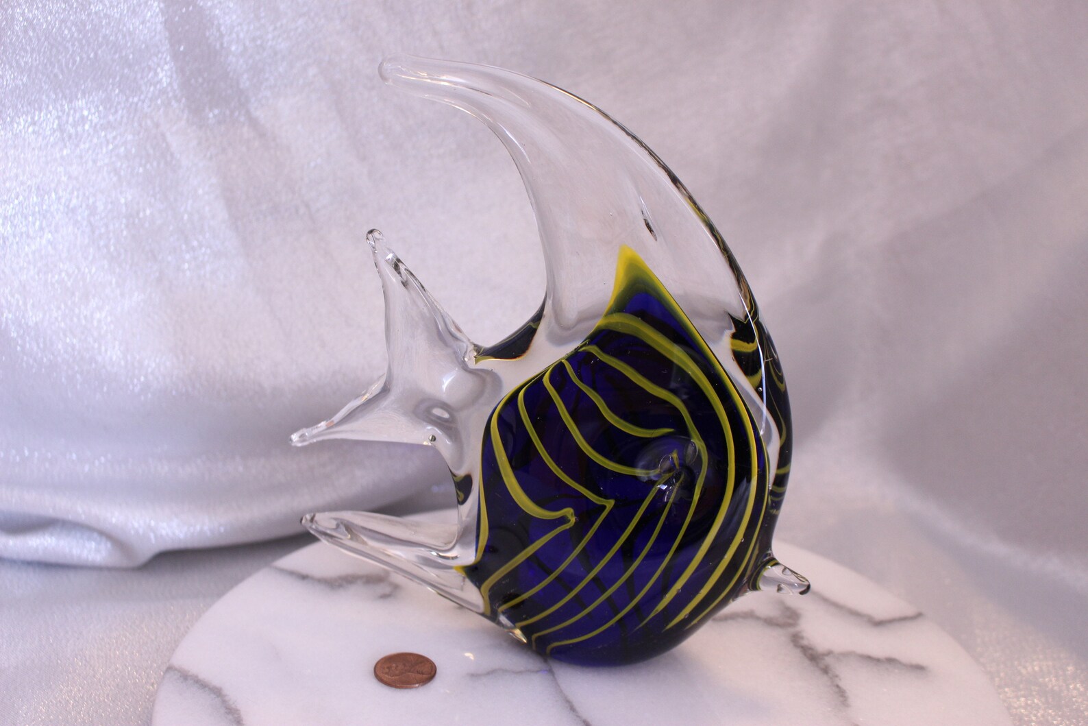 Extra Large Glass Paperweight Fish Glass with design inside Etsy