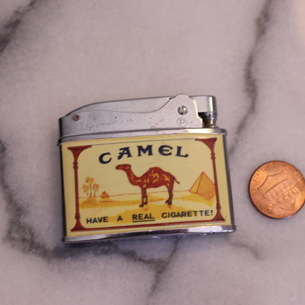 Vintage Penguin Camel Cigarette Lighter Have a Real Cigarette! Vintage Advertising