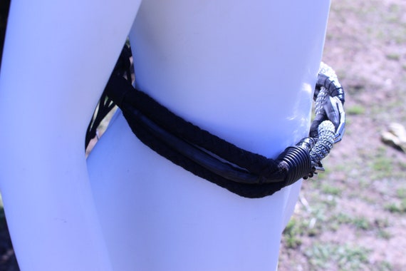 Unique Vintage Black and Silver Braided Belt by R J Graziano, As Is View 2