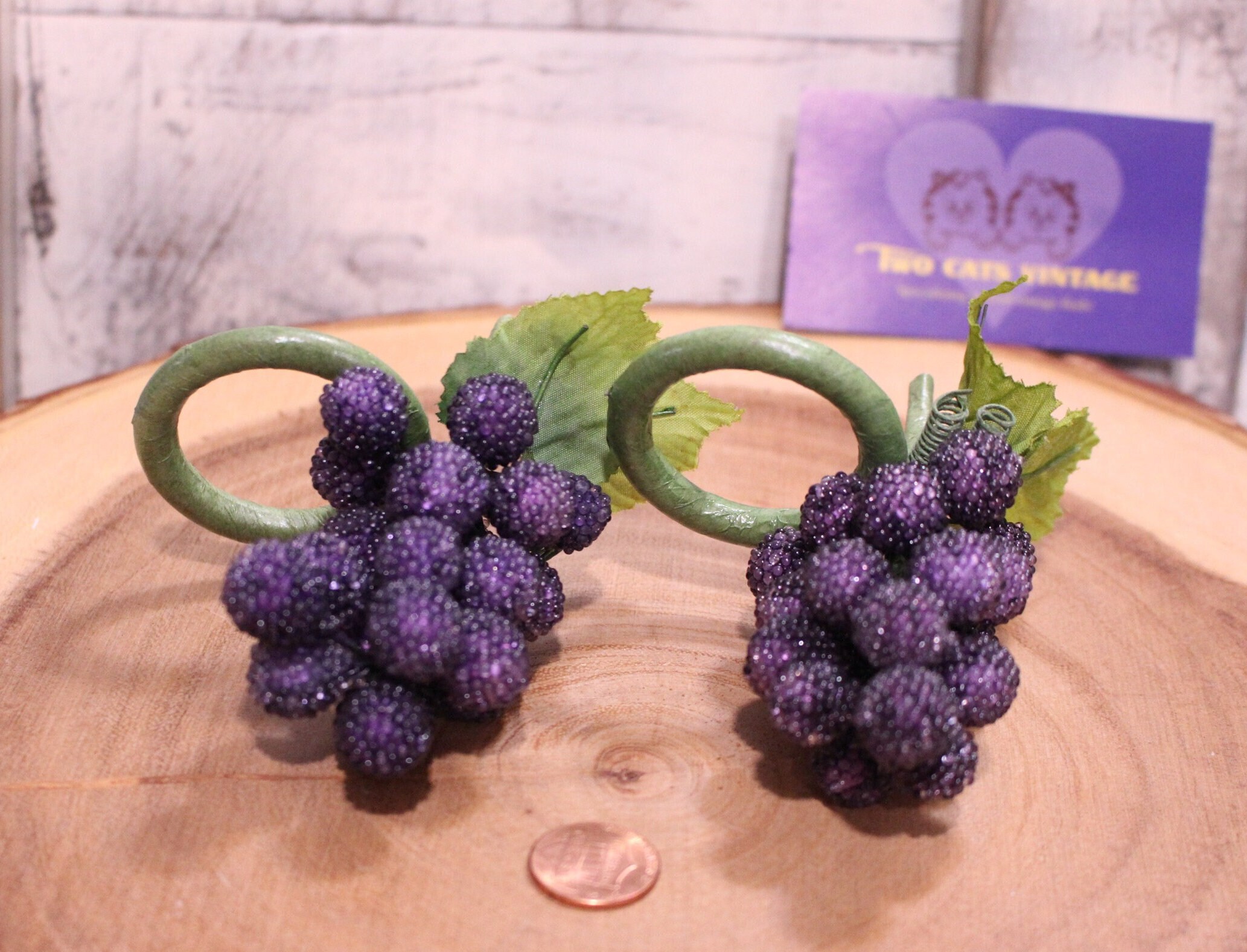 Grape napkin rings best sale