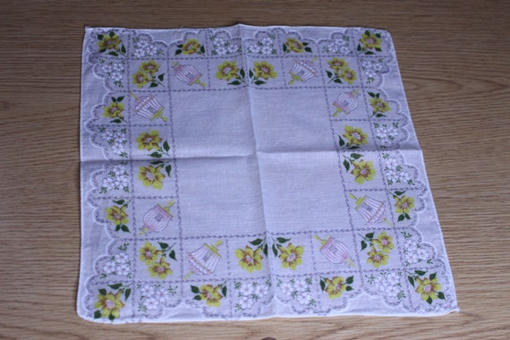 Beautiful Vintage Flowered Handkerchiefs, Four, B… - image 4