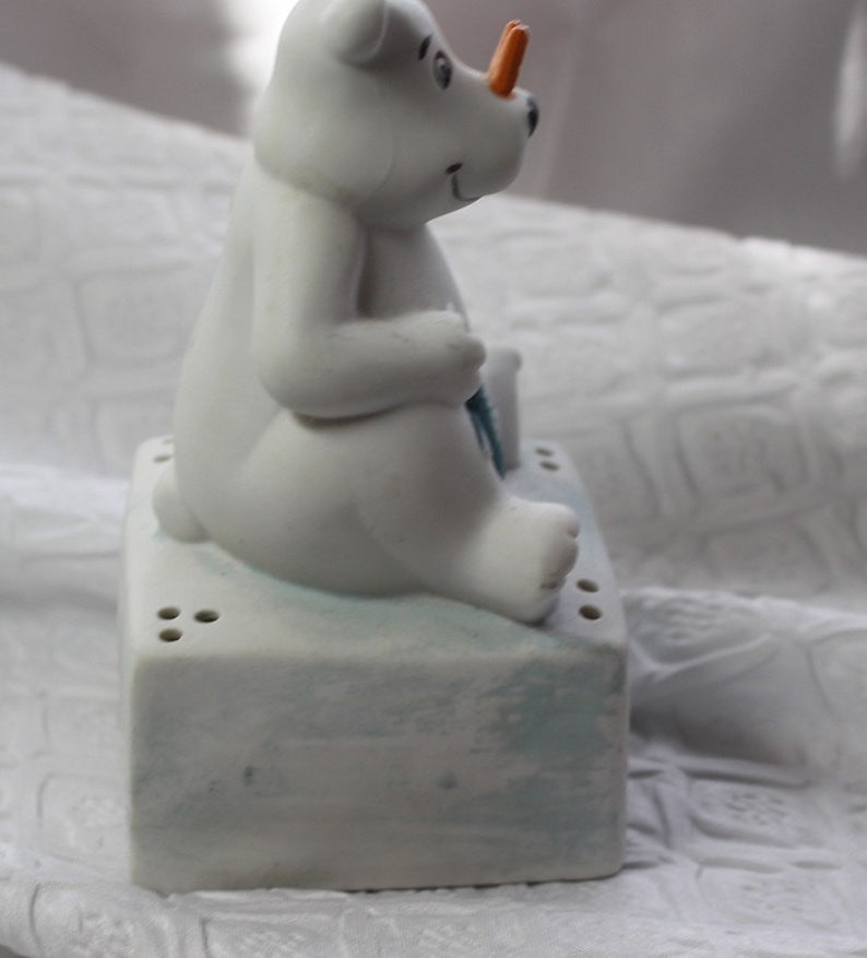 Vintage Polar Bear on Ice Fridge Baking Soda Holder House of Etsy