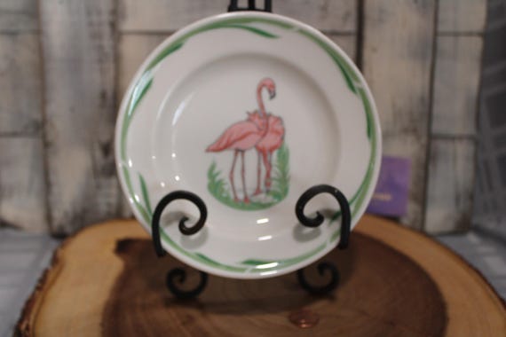 Vintage Mayer China Pink Flamingo Plates, From Beaver Falls PA - Etsy