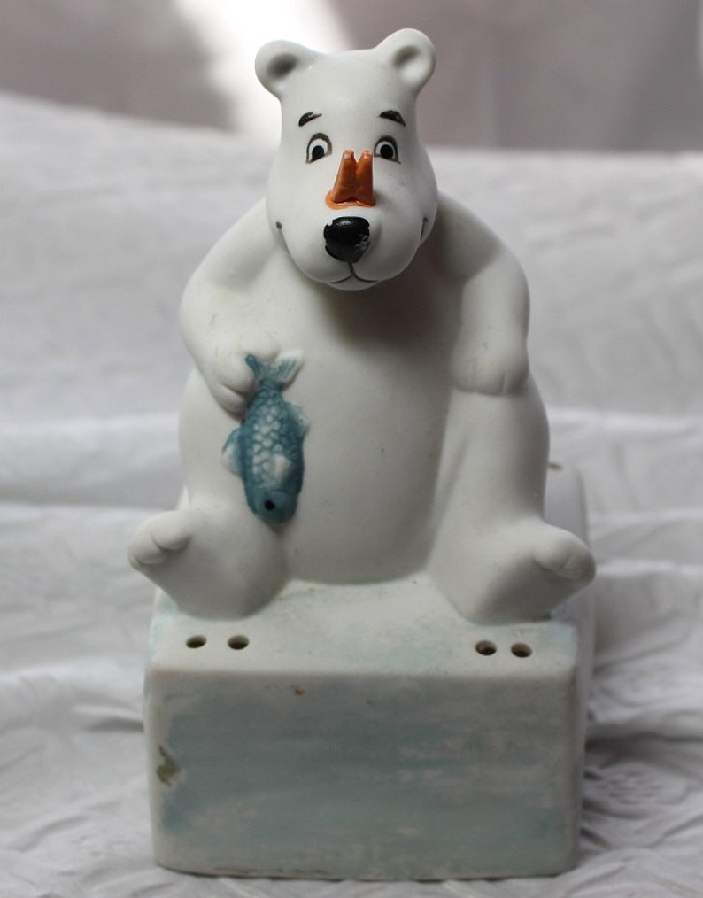 Vintage Polar Bear on Ice Fridge Baking Soda Holder House of Etsy