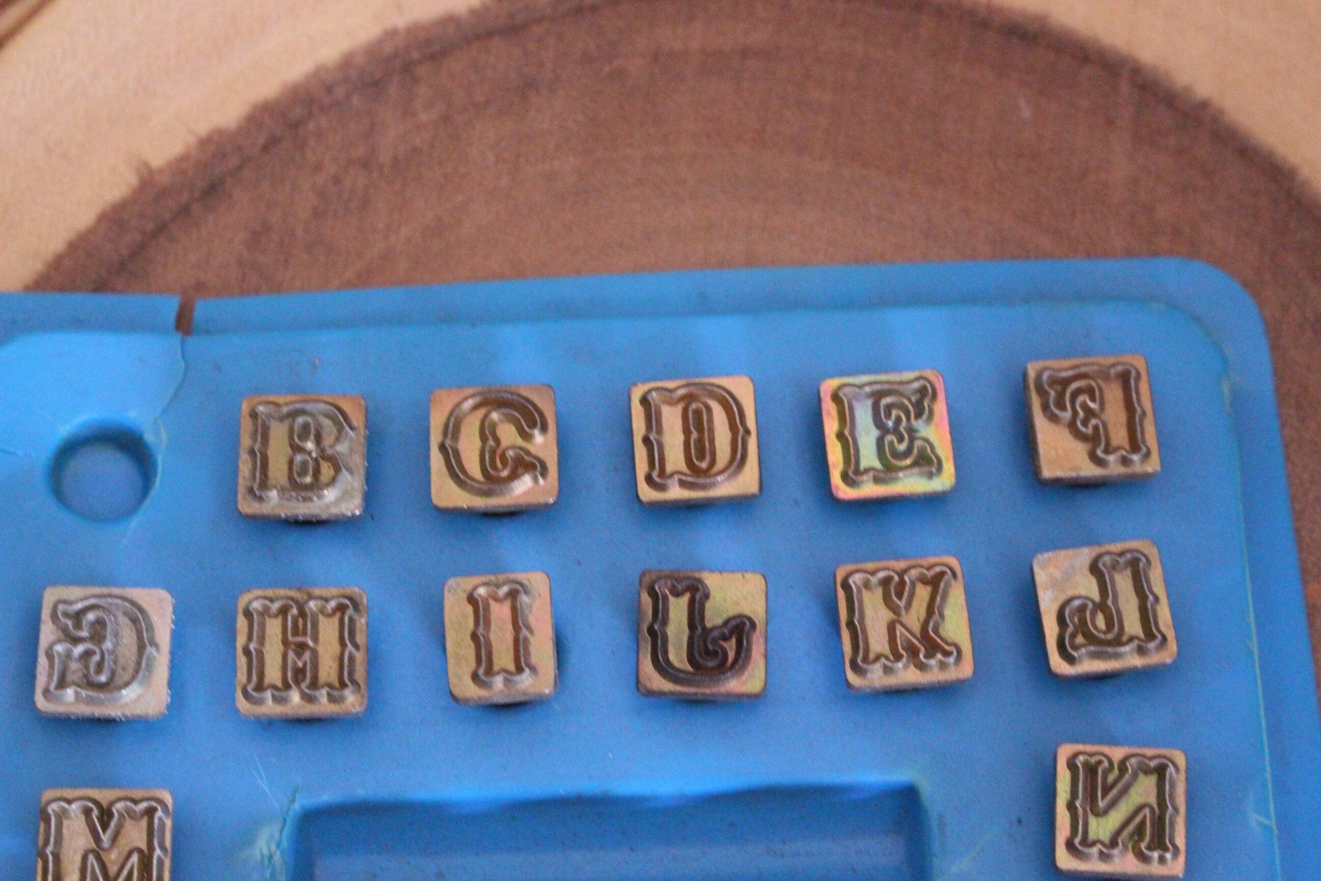 Vintage Brass Letter Set of 24 Brass stamps Leather Punch Etsy