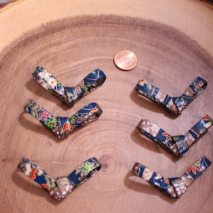 Set aus sechs Essstäbchenablagen aus Washi-Papier und Essstäbchenkissen Hashi Oki