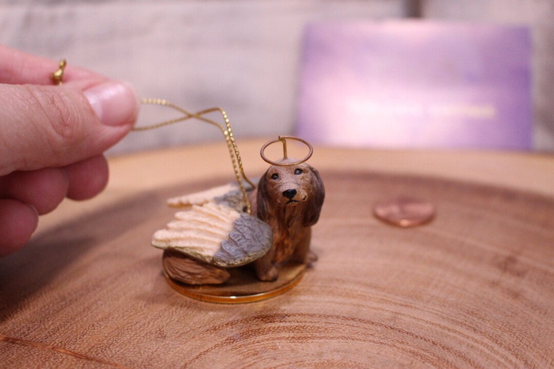 Cocker Spaniel Black & Tan Pet Angel Ornament - Memorial Keepsake
