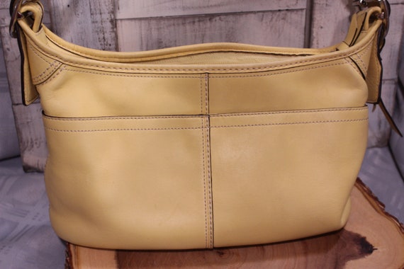 On Sale! Vintage Yellow Coach Hobo Bag, Adjustable Strap, As Is