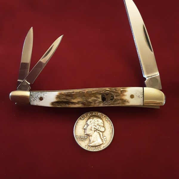 Early trophy stag pocket knife