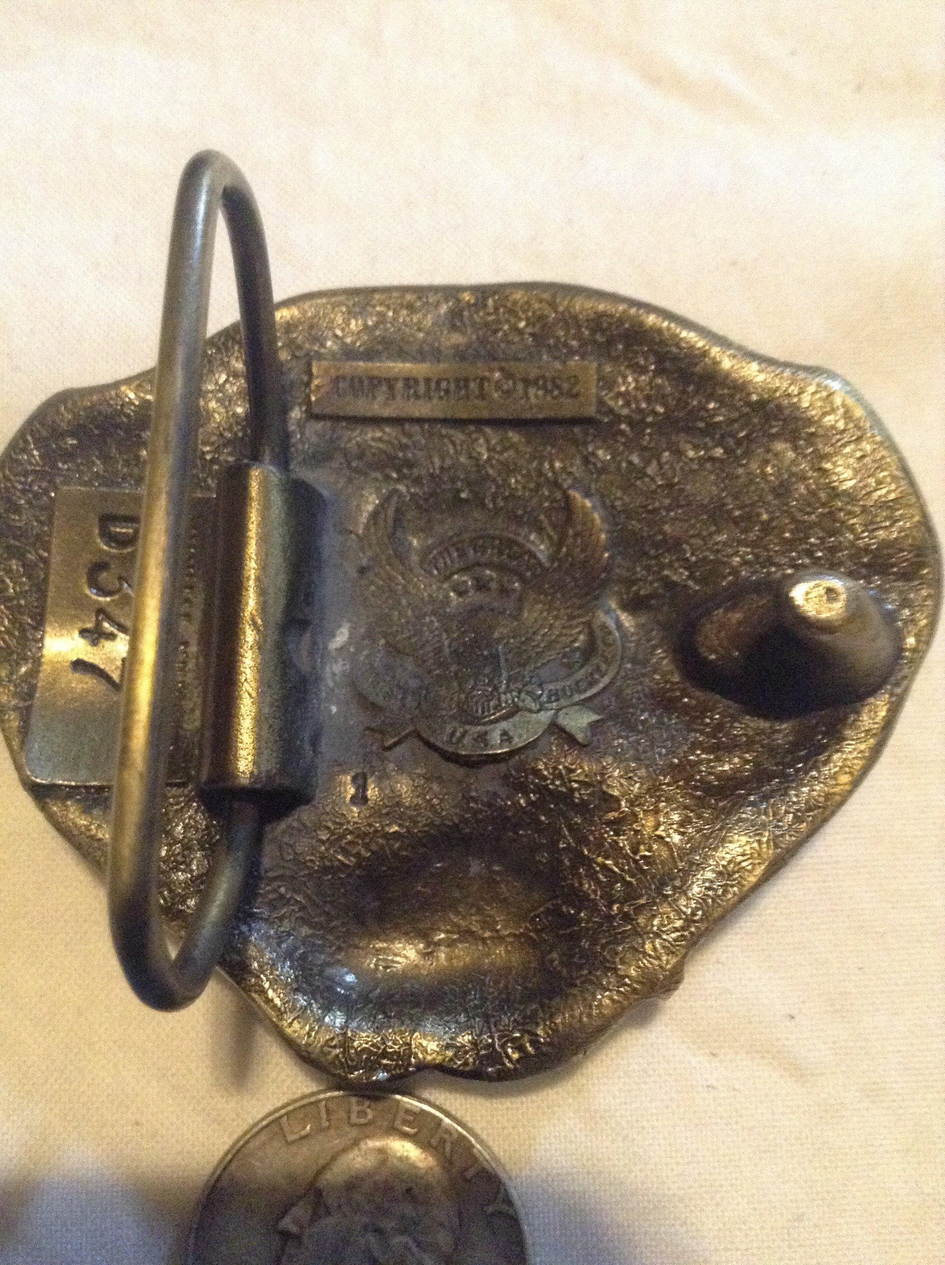 Vintage brass belt buckle Etsy