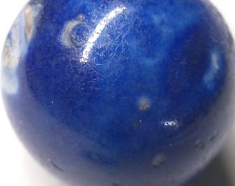 Antique Cobalt Blue Stone Marble, Glazed Display