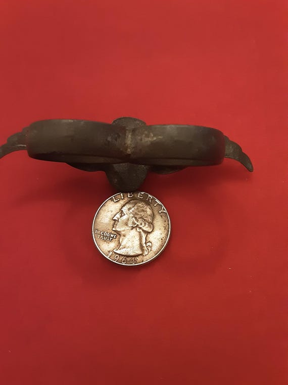 Vintage Skull Wing Steel Ring, Size 9.5 - image 4