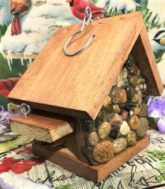 Home & Living Chickadee Birdhouse Lake Superior Stones Keweenaw Copper
