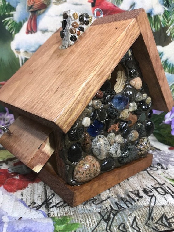 Home & Living Chickadee Birdhouse Lake Superior Stones Keweenaw Copper