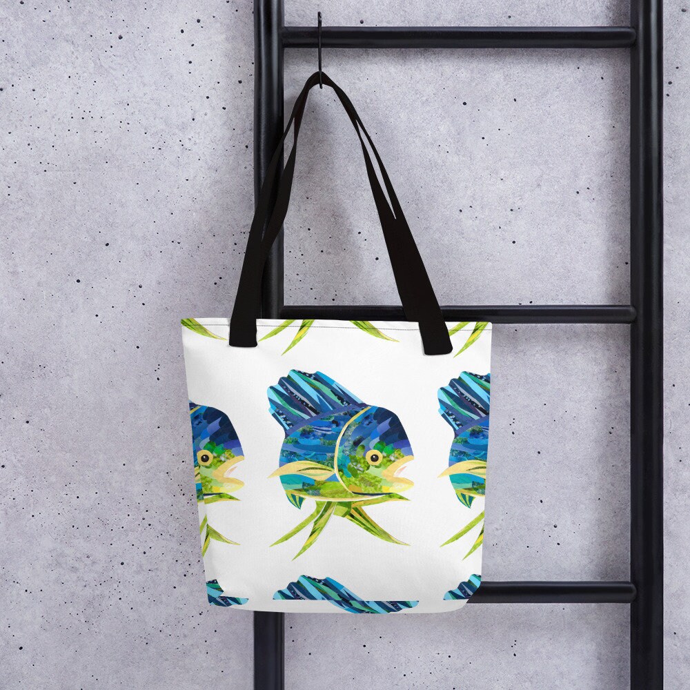 Mahi mahi fish tote bag beach tote bag beach bag overnight Etsy