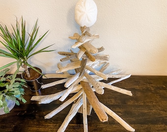 Driftwood Christmas Tree, Beach Decor Advent Calendar