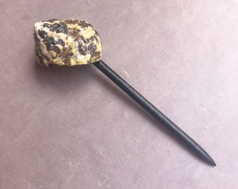 Seashell Hair Stick, Caribbean Shell Bun Accessory, 5"