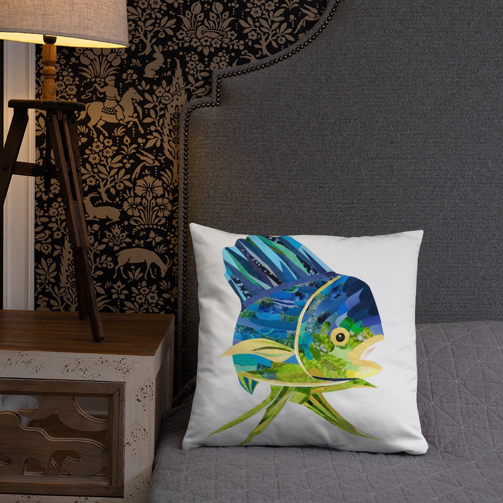 Mahi mahi pillow fish pillow mahi mahi decor fish decor Etsy
