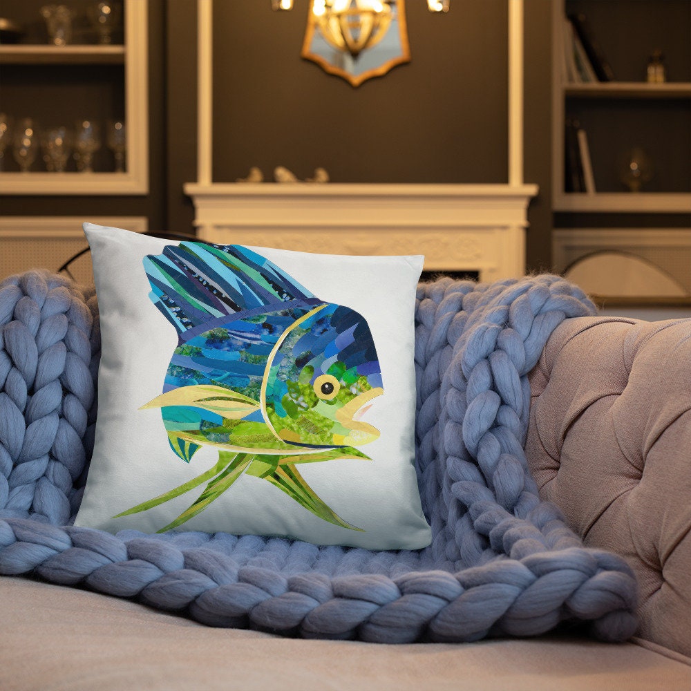 Mahi mahi pillow fish pillow mahi mahi decor fish decor Etsy