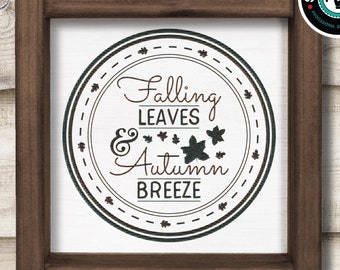 Falling Leaves & Autumn Breeze | SVG Design for Cricut Silhouette Scan N Cut