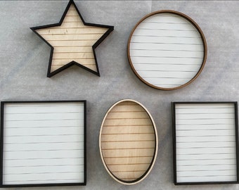 Farmhouse Shiplap Frames Set of 5 | Laser Cut File Bundle for Aeon Mira, Glowforge & Laser Engravers