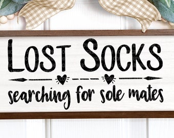 Lost Socks Searching for Sole Mates | SVG Cutting File for Cricut Silhouette Scan N Cut Machines