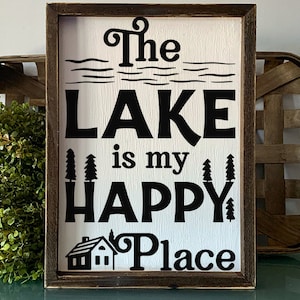 The Lake is My Happy Place SVG Cut File | Cricut | Silhouette CAMEO | Scan N Cut | Instant Digital Download
