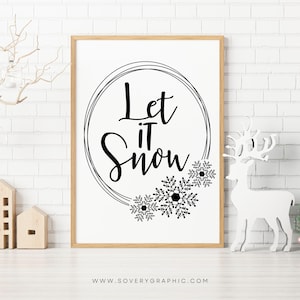 Let It Snow SVG | Plik do cięcia piosenki świątecznej | Sylwetka Cricut na święta | Natychmiastowe pobieranie | Dekoracja świąteczna SVG | Zima SVG