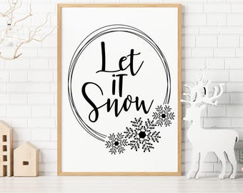 Let It Snow SVG: Christmas Song Cut File (Instant Download)