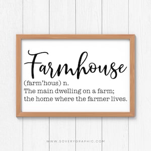 Farmhouse Sign SVG for DIY Home Decor - Cricut & Silhouette Cut File - Rustic Sign Design for Crafters