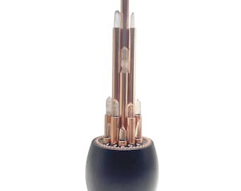Quartz tipped earthpipe Cloudbuster with dark wood base and new earth cubit tensor