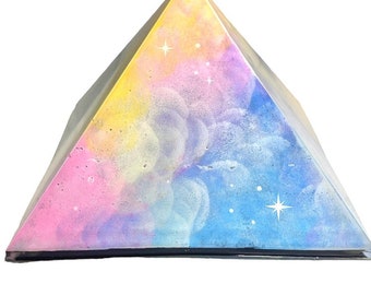 8-Sided Cheops Orgone Pyramid - pastel sky