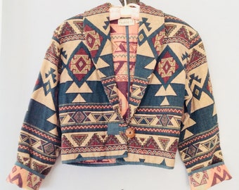 Southwest Button Up Jacket with Chest Pockets