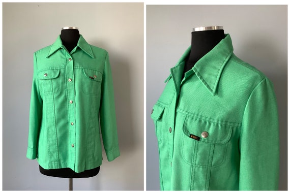 1970s Vintage Lee Green Jean Jacket
