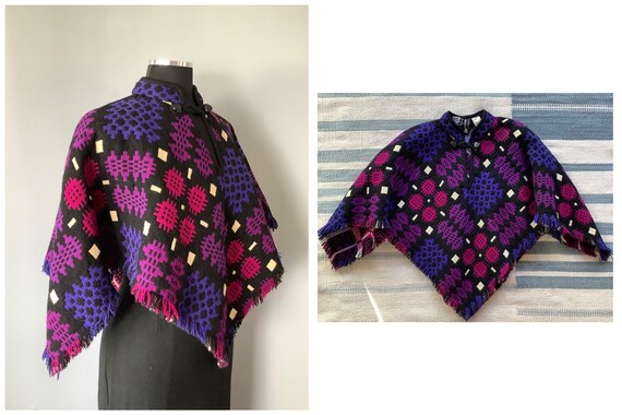 1960s | 1970s Vintage Welsh Tapestry Geometric Woo