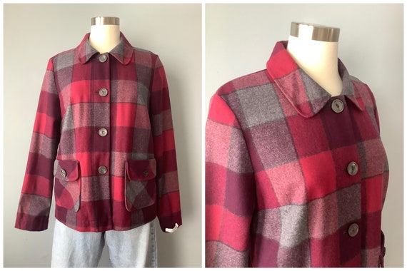 90s Does 40s Pendleton Plaid 49er Jacket