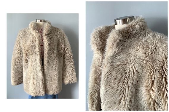 1970s Vintage Faux Fur Teddy Bear Coat
